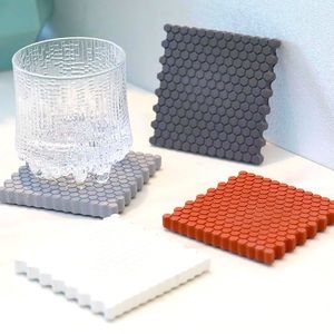 NEW Set of 4 Cement Drink Coasters (4” X 4”)